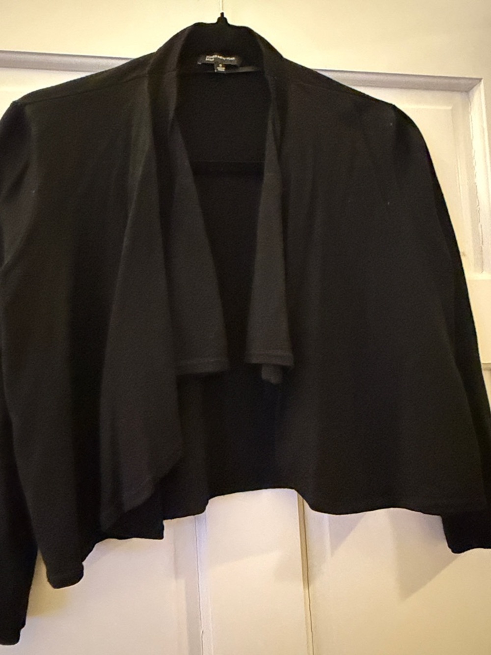 Jones New York Black Open-Front Lightweight Jacket